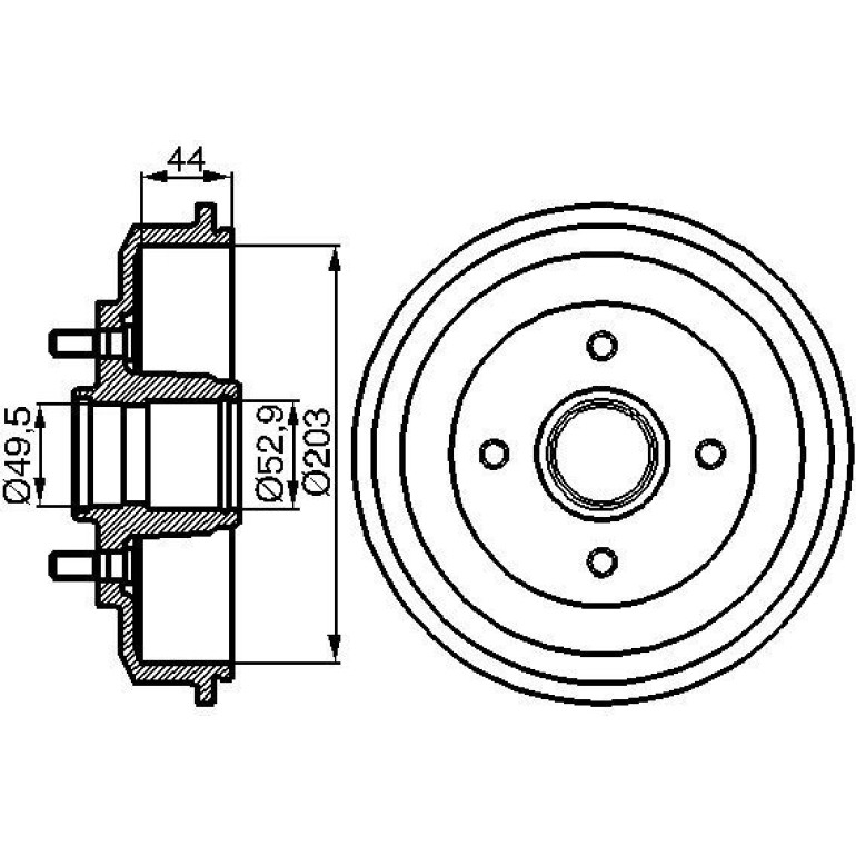 Bremstrommel 0 986 477 102 Bremstrommel 0 986 477 102