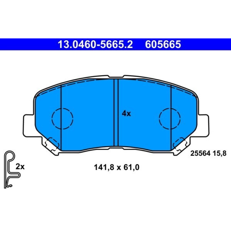Bremsbelagsatz, Scheibenbremse 13.0460-5665.2
