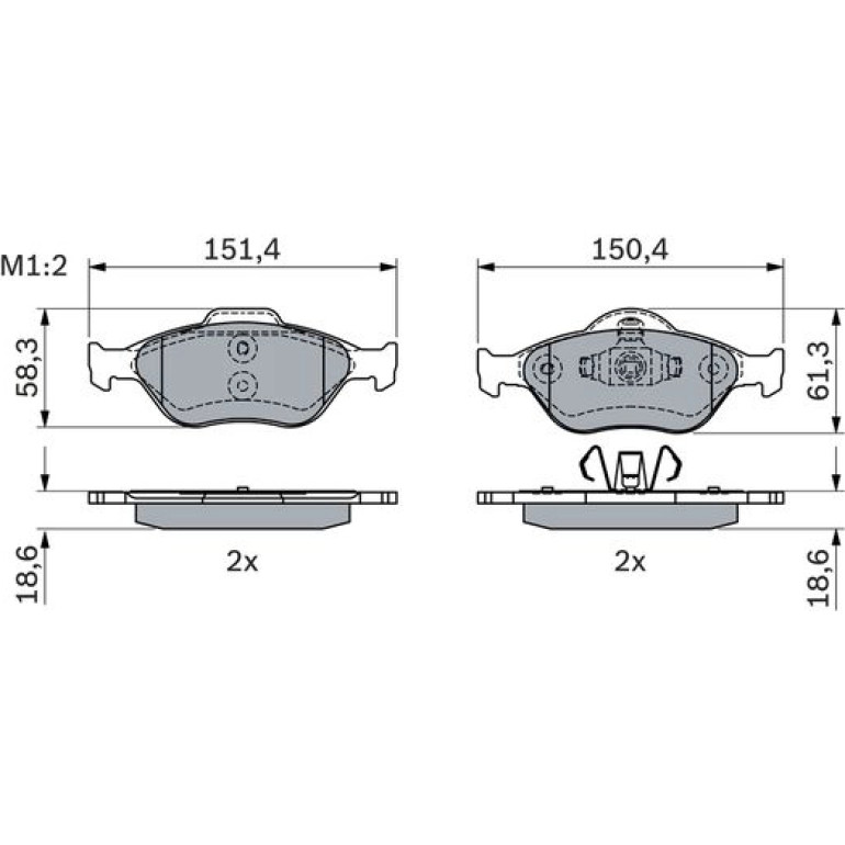 Bremsbelagsatz, Scheibenbremse 0 986 424 034 Bremsbelagsatz, Scheibenbremse 0 986 424 034
