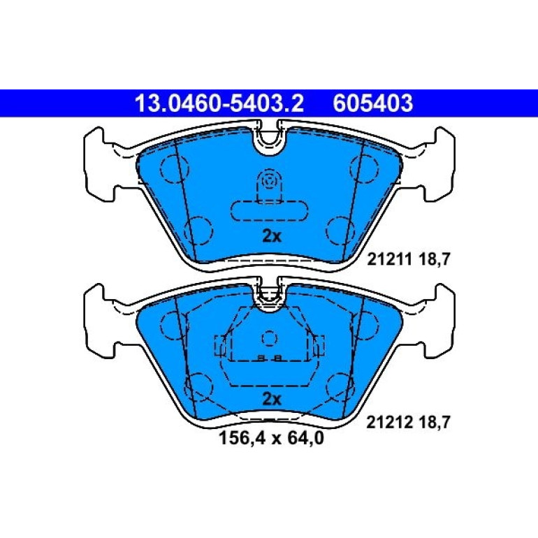 Bremsbelagsatz, Scheibenbremse 13.0460-5403.2