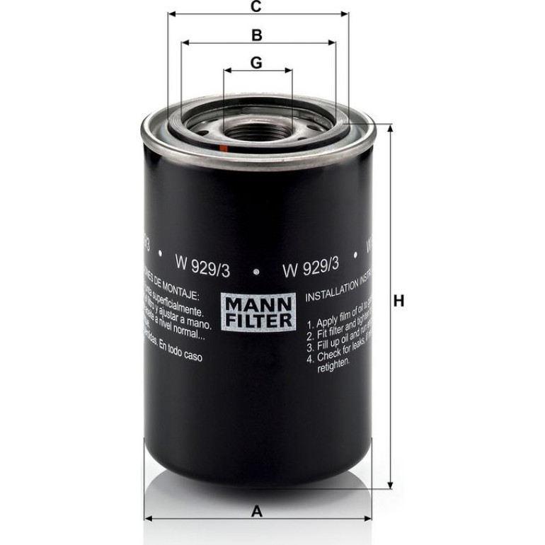 Ölfilter W 929/3 Ölfilter W 929/3