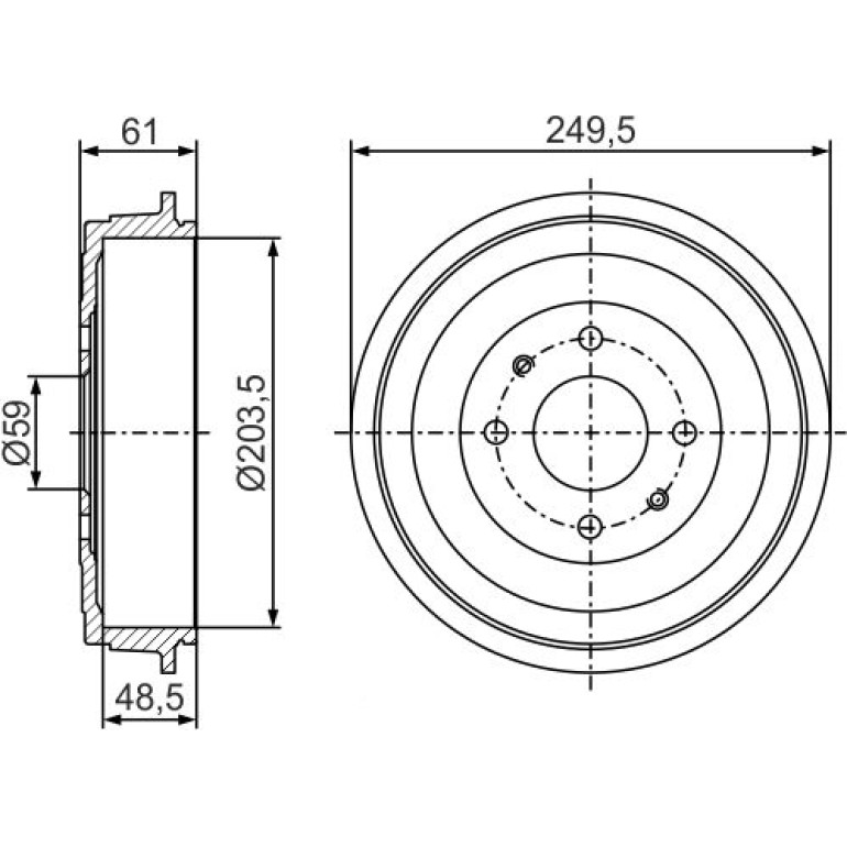 Bremstrommel 0 986 477 286 Bremstrommel 0 986 477 286