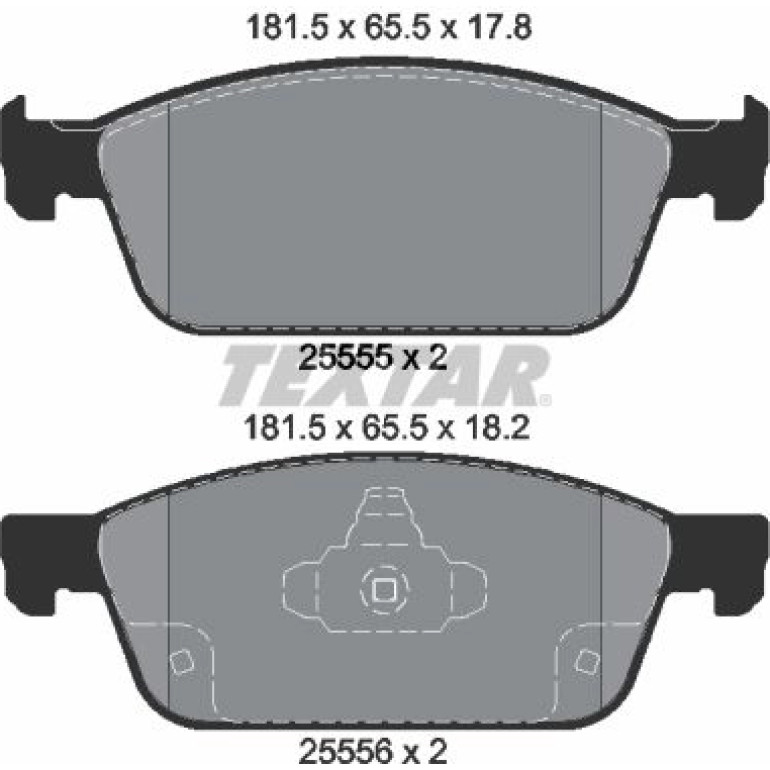 Bremsbelagsatz, Scheibenbremse 2555501 Bremsbelagsatz, Scheibenbremse 2555501