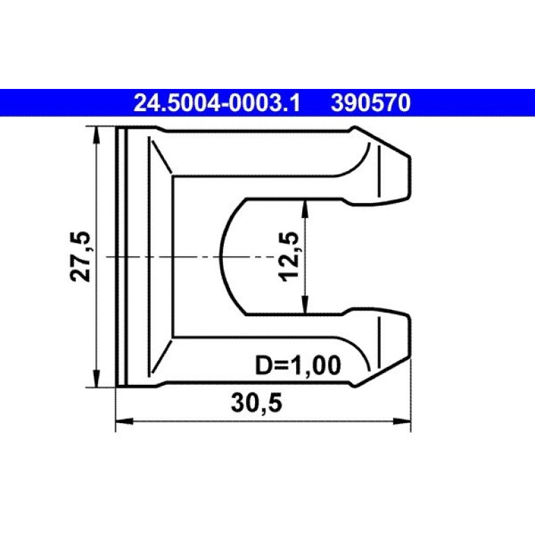 Halter, Bremsschlauch 24.5004-0003.1 Halter, Bremsschlauch 24.5004-0003.1