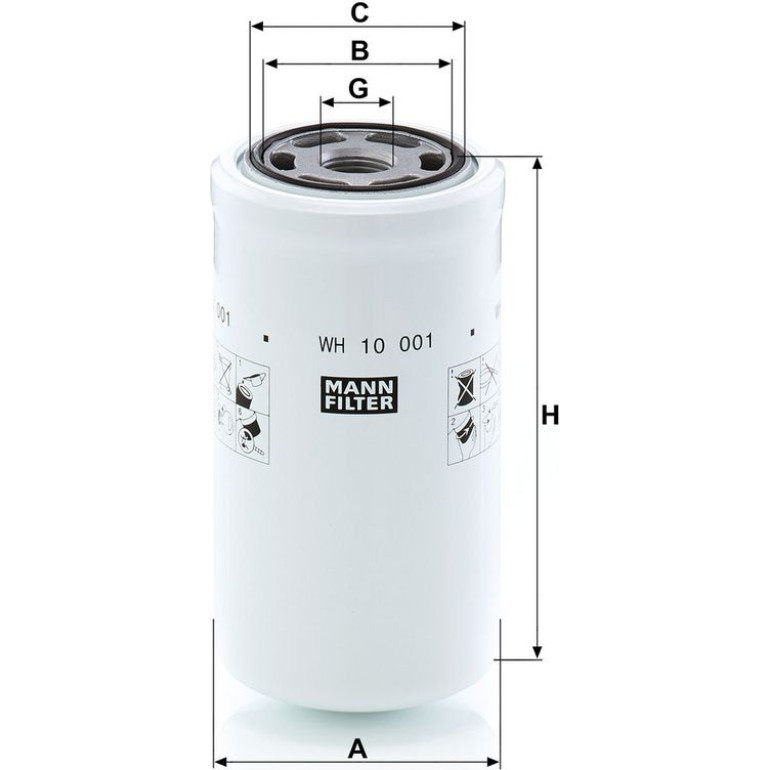 Hydraulikfilter, Automatikgetriebe WH 10 001 Hydraulikfilter, Automatikgetriebe WH 10 001
