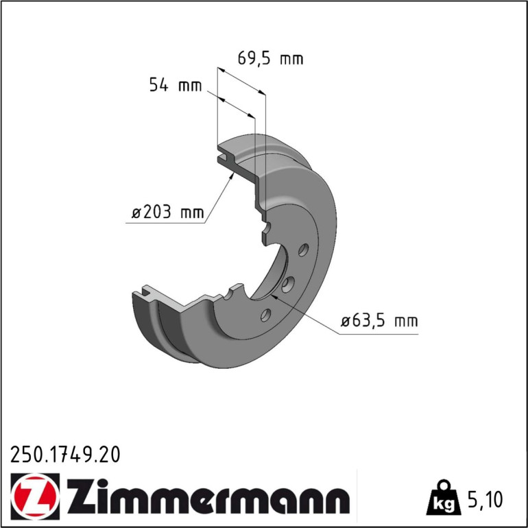 Bremstrommel 250.1749.20