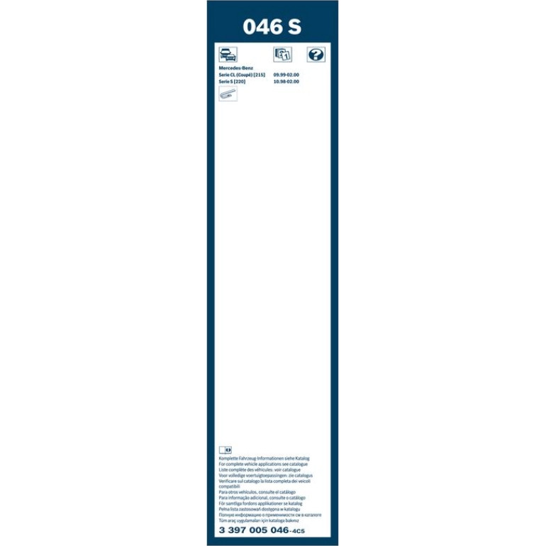 BOSCH 046 S Scheibenwischer Twin 3 397 005 046 BOSCH 046 S Scheibenwischer Twin 3 397 005 046