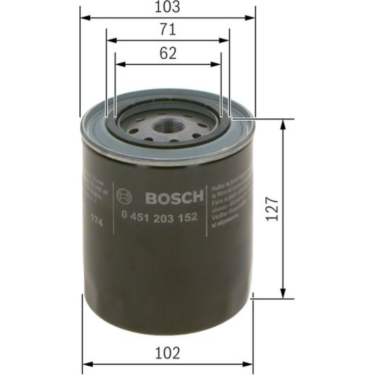 BOSCH 0 451 203 152 Ölfilter BOSCH 0 451 203 152 Ölfilter