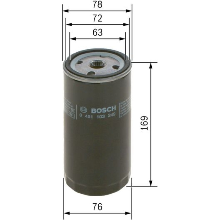 BOSCH 0 451 103 249 Ölfilter BOSCH 0 451 103 249 Ölfilter