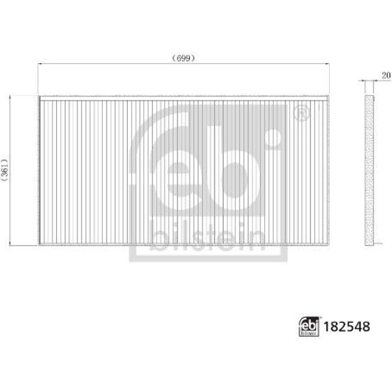FEBI BILSTEIN 182548 Innenraumfilter FEBI BILSTEIN 182548 Innenraumfilter