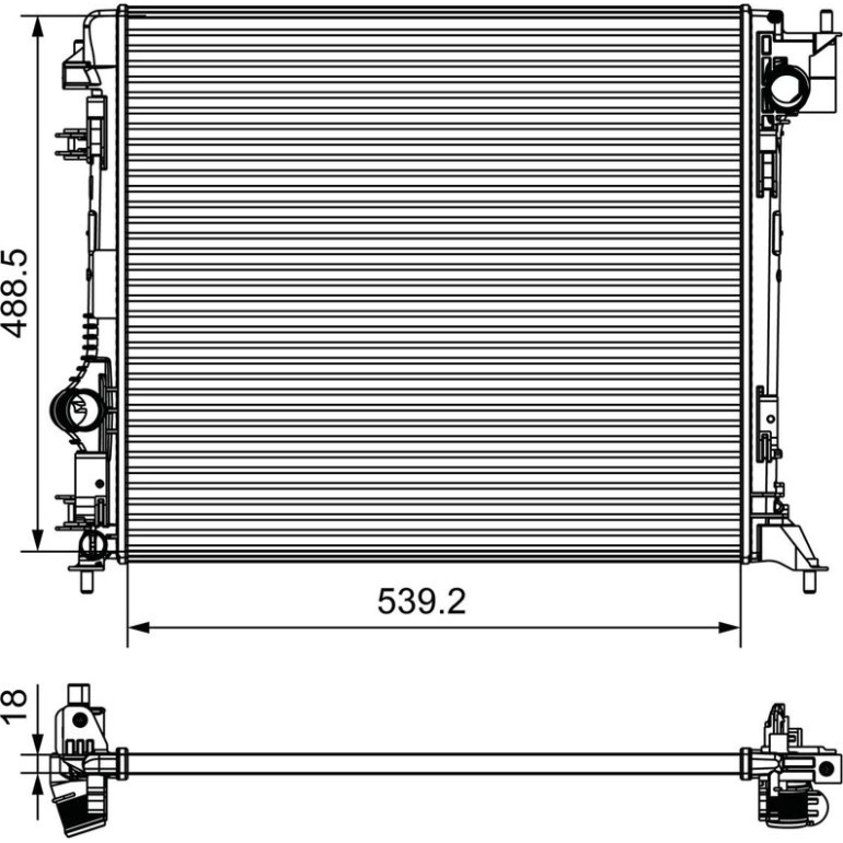 Kühler, Motorkühlung 735625 Kühler, Motorkühlung 735625