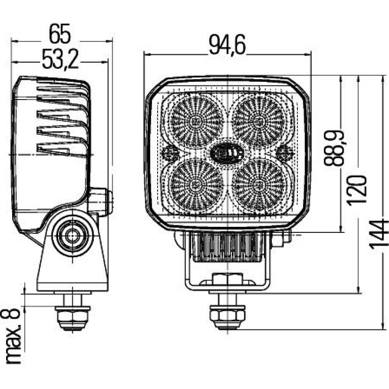 Arbeitsscheinwerfer 1GA 996 284-011 Arbeitsscheinwerfer 1GA 996 284-011