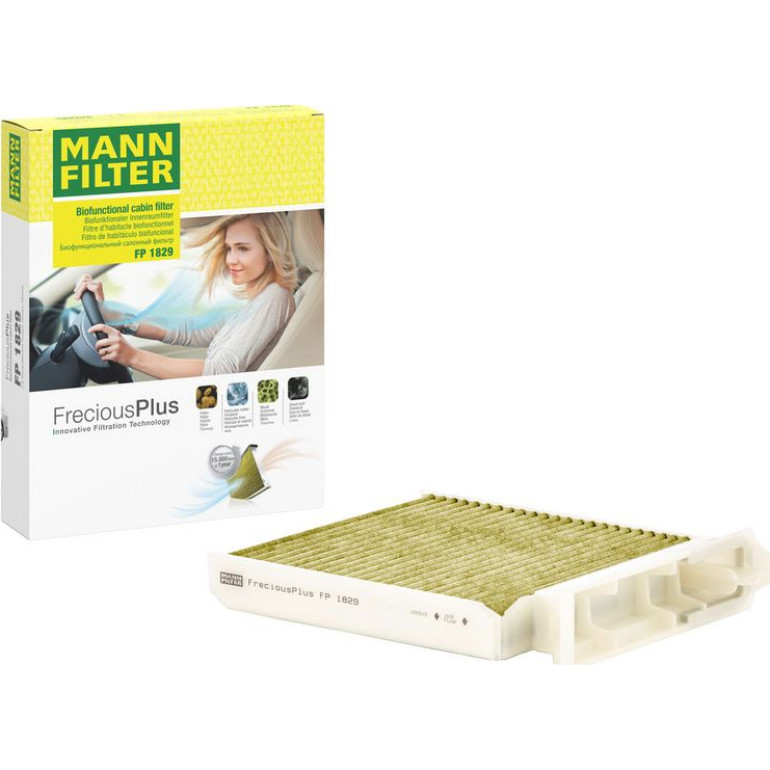 MANN-FILTER FP 1829 Innenraumfilter FreciousPlus Aktivkohlefilter mit Polyphenol, antibakteriell, Feinstaubfilter (PM 2.5) MANN-FILTER FP 1829 Innenraumfilter FreciousPlus Aktivkohlefilter mit Polyphenol, antibakteriell, Feinstaubfilter (PM 2.5)