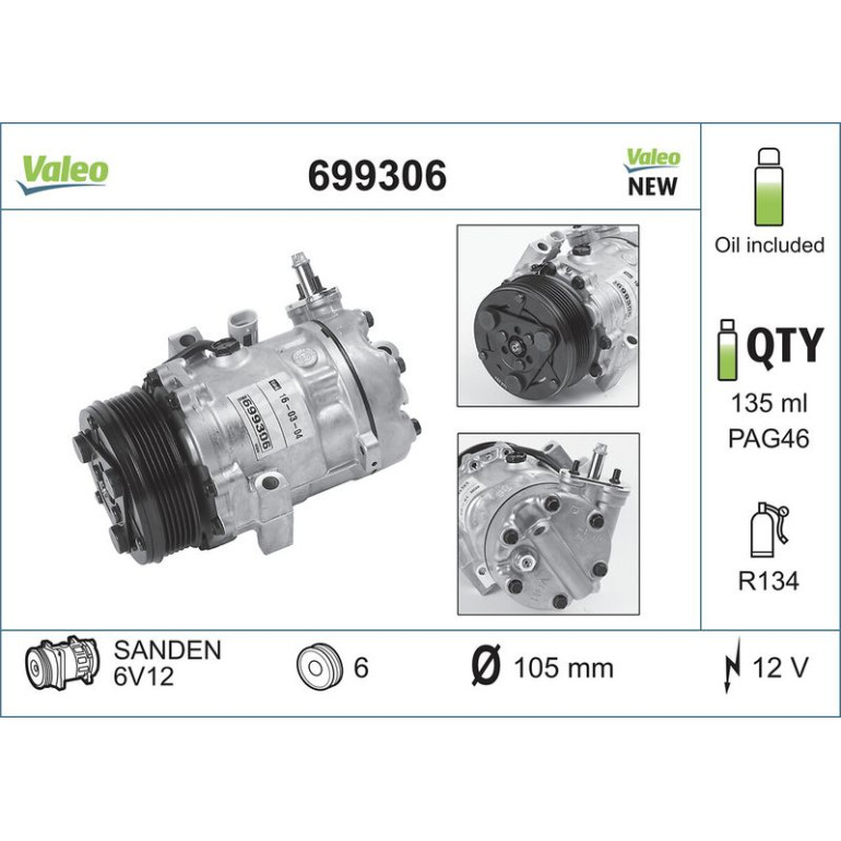 Kompressor, Klimaanlage 699306