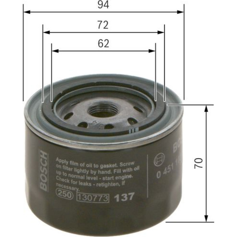 BOSCH 0 451 103 093 Ölfilter BOSCH 0 451 103 093 Ölfilter