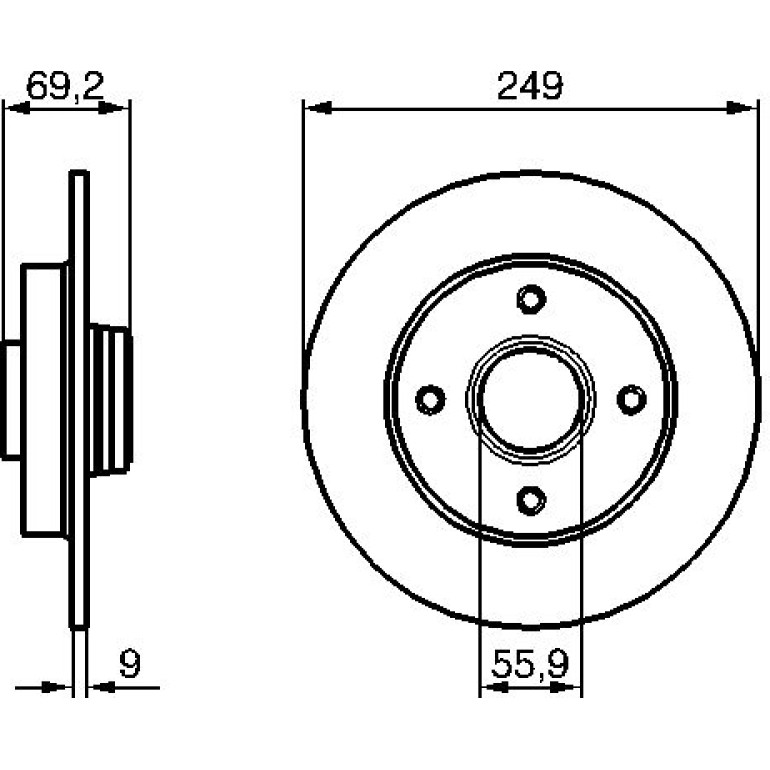 Bremsscheibe 0 986 479 255 Bremsscheibe 0 986 479 255