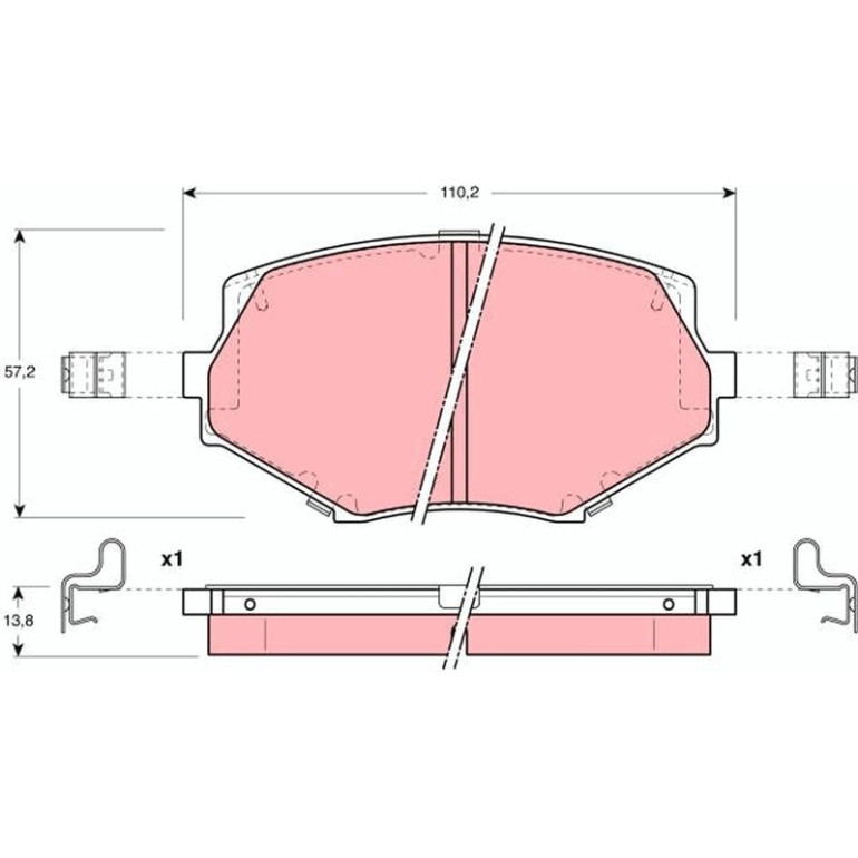 Bremsbelagsatz, Scheibenbremse GDB3103 Bremsbelagsatz, Scheibenbremse GDB3103