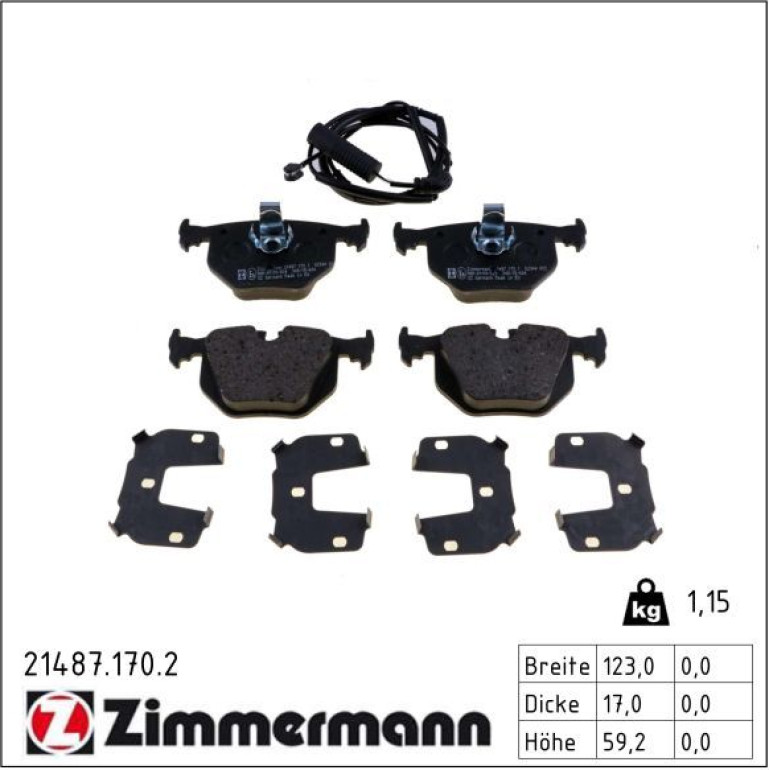 Bremsbelagsatz, Scheibenbremse 21487.170.2 Bremsbelagsatz, Scheibenbremse 21487.170.2