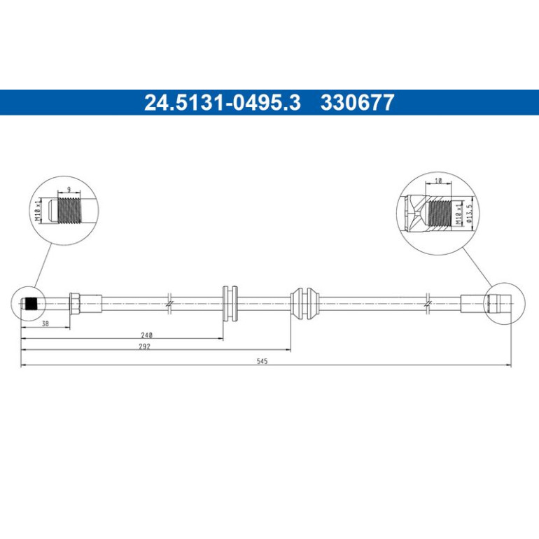 Bremsschlauch 24.5131-0495.3 Bremsschlauch 24.5131-0495.3