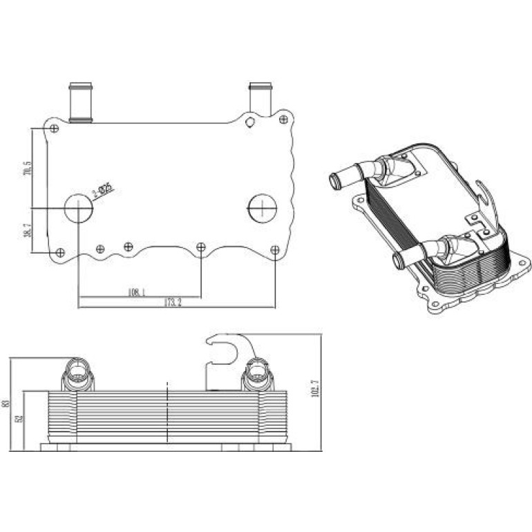 Ölkühler, Motoröl 31846 Ölkühler, Motoröl 31846