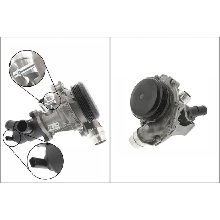 INA 538 0731 10 Wasserpumpe mit Riemenscheibe, mit Sensor verbaut und Thermostat, für Keilrippenriementrieb INA 538 0731 10 Wasserpumpe mit Riemenscheibe, mit Sensor verbaut und Thermostat, für Keilrippenriementrieb