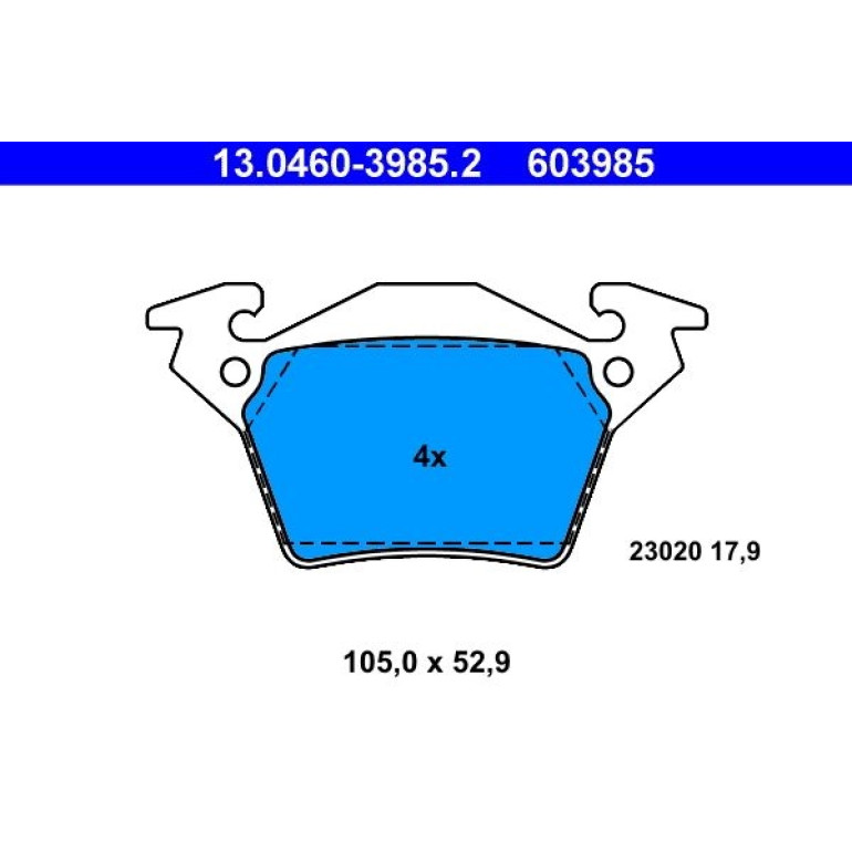 Bremsbelagsatz, Scheibenbremse 13.0460-3985.2