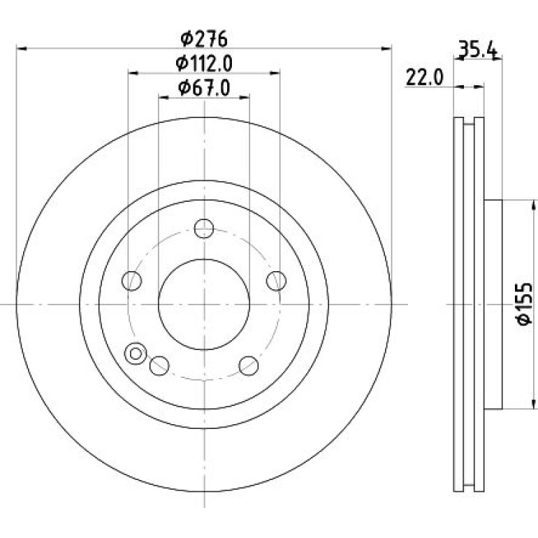 Bremsscheibe 8DD 355 127-491