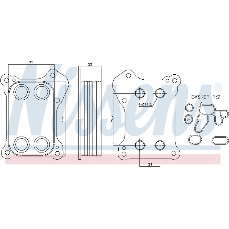 Ölkühler, Motoröl 90739 Ölkühler, Motoröl 90739
