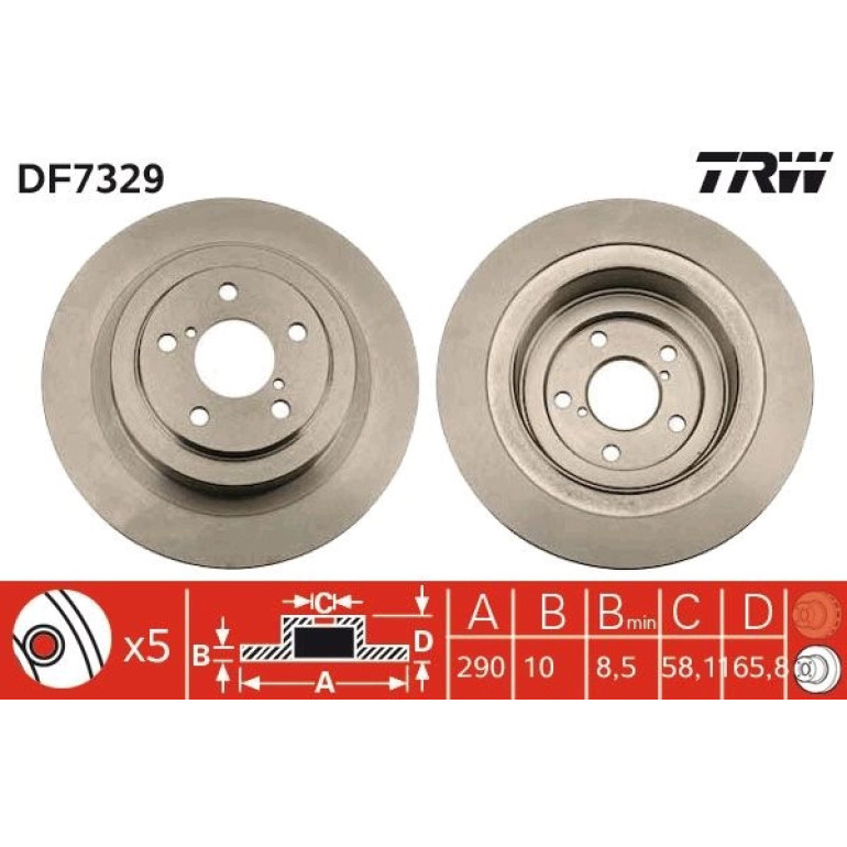 Bremsscheibe DF7329 Bremsscheibe DF7329