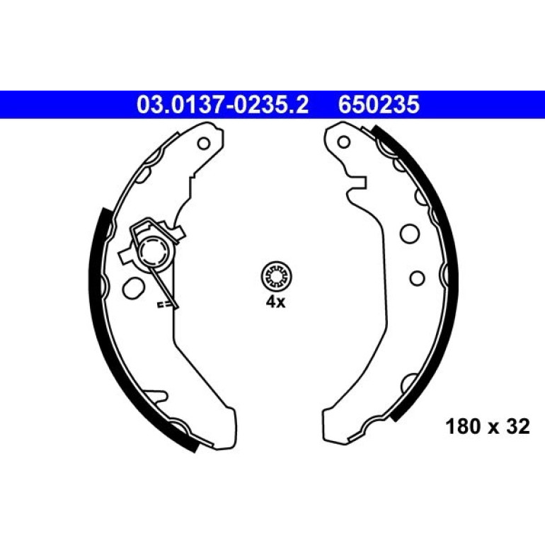 Bremsbackensatz 03.0137-0235.2 Bremsbackensatz 03.0137-0235.2