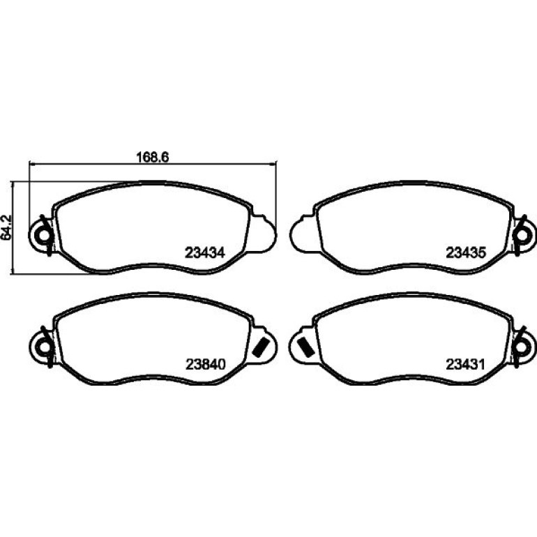 Bremsbelagsatz, Scheibenbremse 8DB 355 019-451