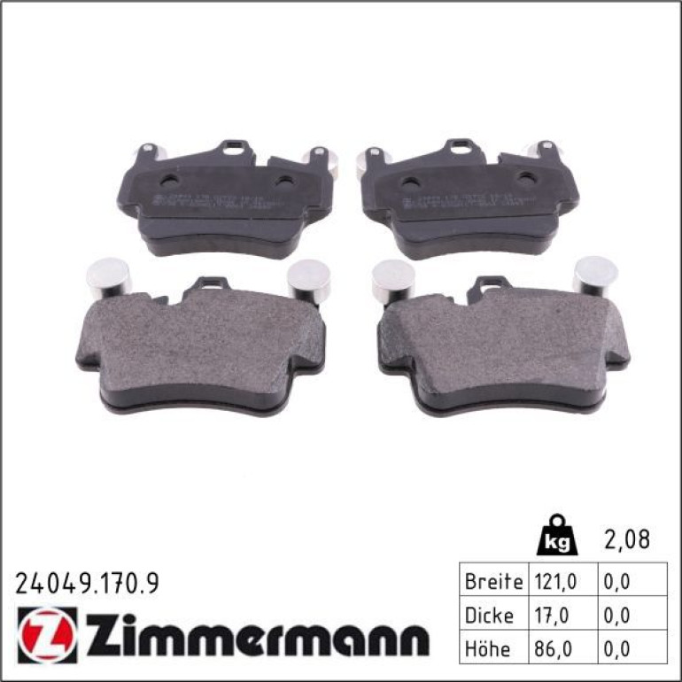 Bremsbelagsatz, Scheibenbremse 24049.170.9 Bremsbelagsatz, Scheibenbremse 24049.170.9