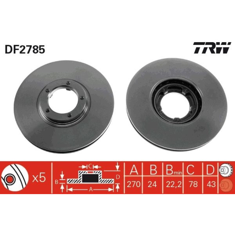 Bremsscheibe DF2785 Bremsscheibe DF2785