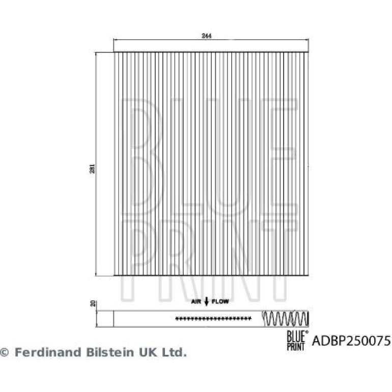 Filter, Innenraumluft ADBP250075 Filter, Innenraumluft ADBP250075