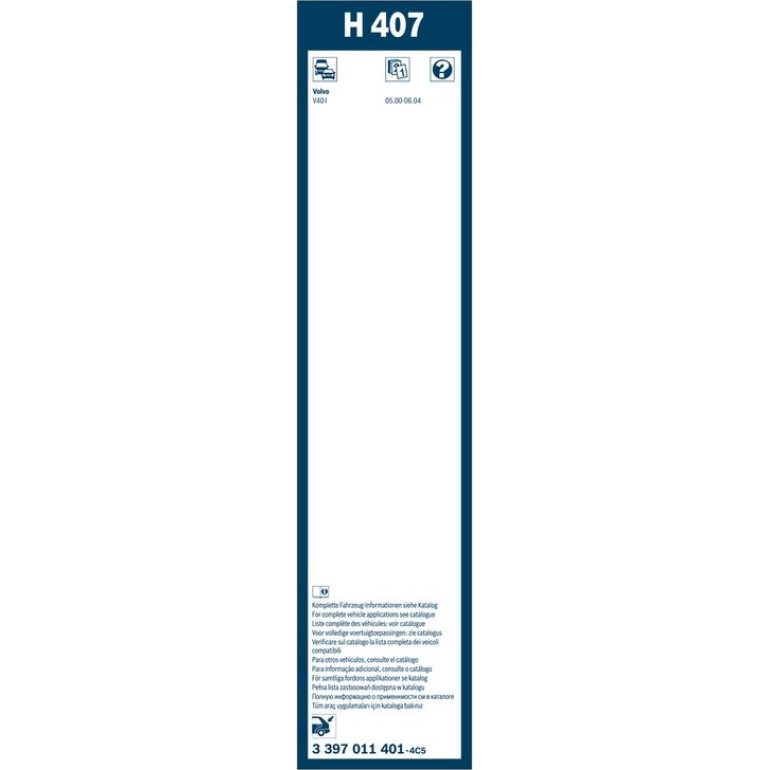 BOSCH H 407 Scheibenwischer Rear 3 397 011 401 BOSCH H 407 Scheibenwischer Rear 3 397 011 401
