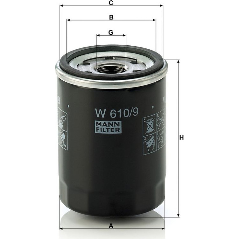 Ölfilter W 610/9 Ölfilter W 610/9