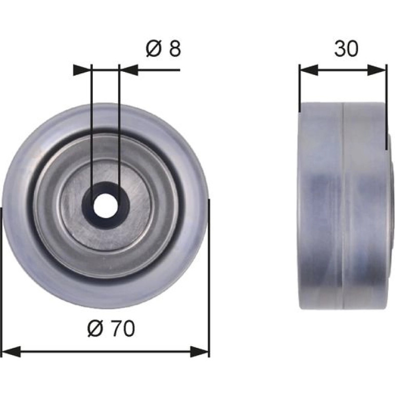 Umlenk-/Führungsrolle, Keilrippenriemen T36386
