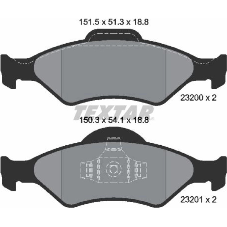 Bremsbelagsatz, Scheibenbremse 2320001 Bremsbelagsatz, Scheibenbremse 2320001