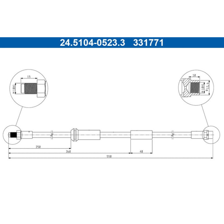 Bremsschlauch 24.5104-0523.3