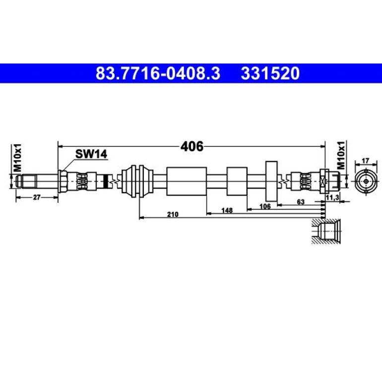 Bremsschlauch 83.7716-0408.3 Bremsschlauch 83.7716-0408.3