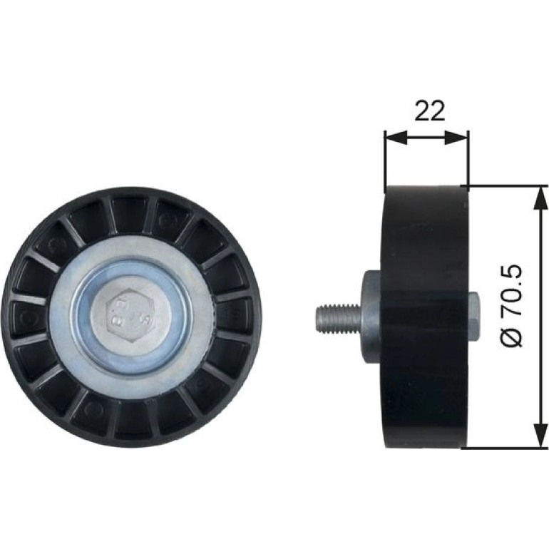 Umlenk-/Führungsrolle, Keilrippenriemen T36607