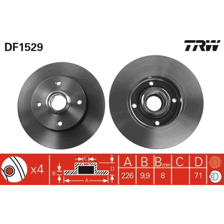 Bremsscheibe DF1529 Bremsscheibe DF1529