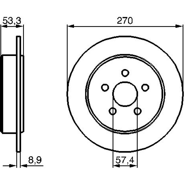 Bremsscheibe 0 986 478 514 Bremsscheibe 0 986 478 514