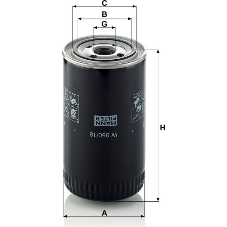 Ölfilter W 950/18 Ölfilter W 950/18