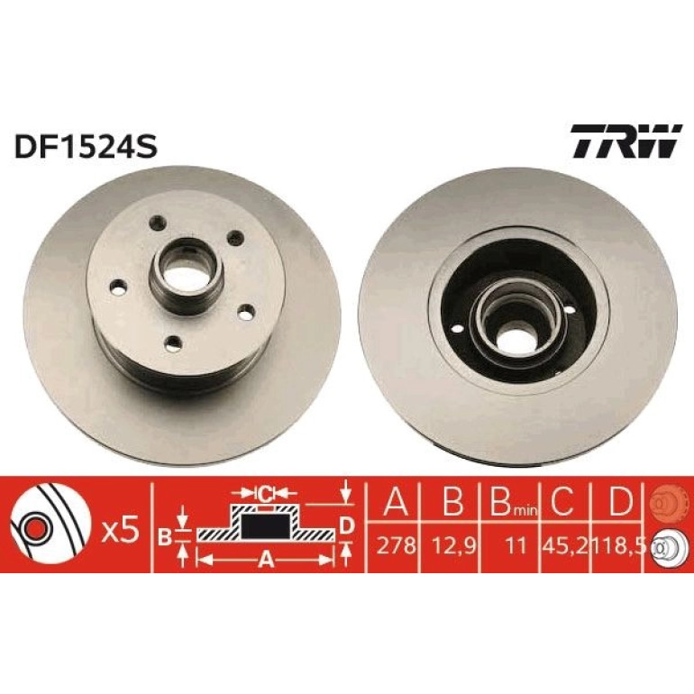 Bremsscheibe DF1524S Bremsscheibe DF1524S