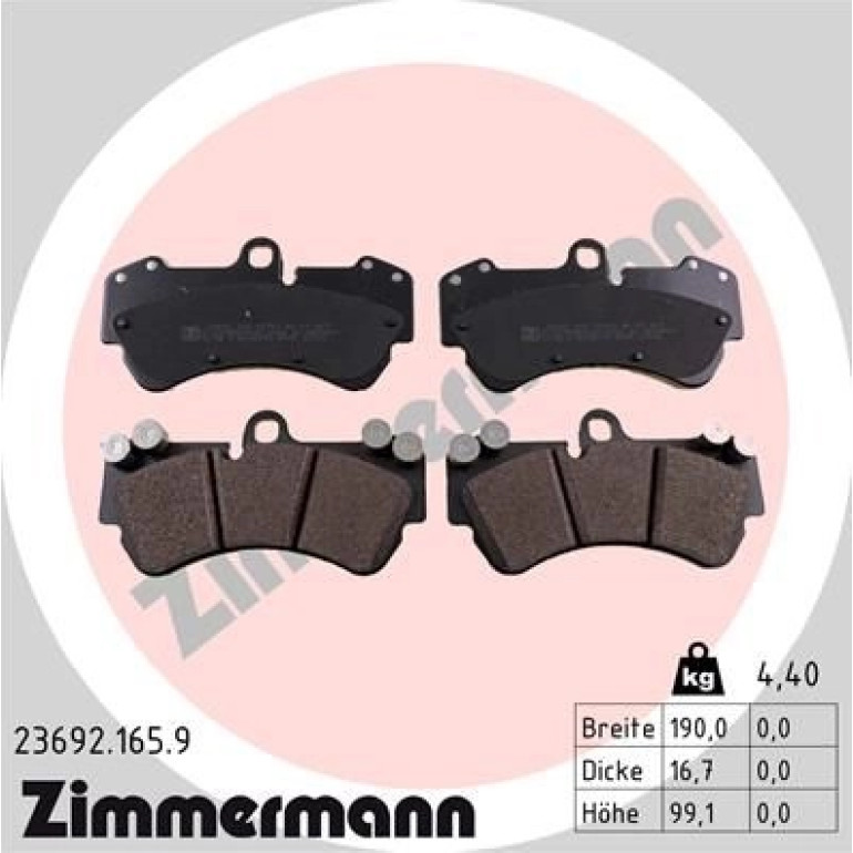 Bremsbelagsatz, Scheibenbremse 23692.165.9 Bremsbelagsatz, Scheibenbremse 23692.165.9