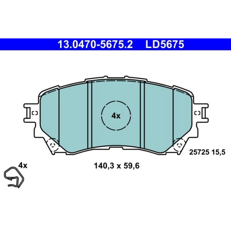 Bremsbelagsatz, Scheibenbremse 13.0470-5675.2 Bremsbelagsatz, Scheibenbremse 13.0470-5675.2