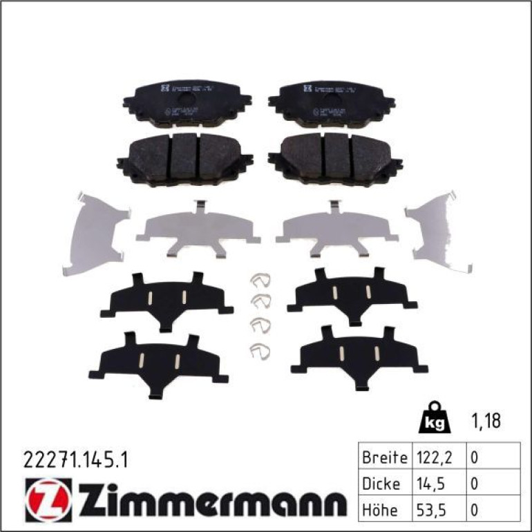 Bremsbelagsatz, Scheibenbremse 22271.145.1 Bremsbelagsatz, Scheibenbremse 22271.145.1