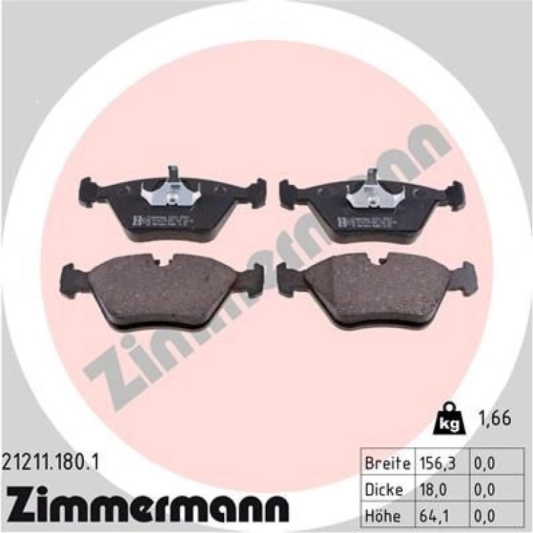 Bremsbelagsatz, Scheibenbremse 21211.180.1 Bremsbelagsatz, Scheibenbremse 21211.180.1