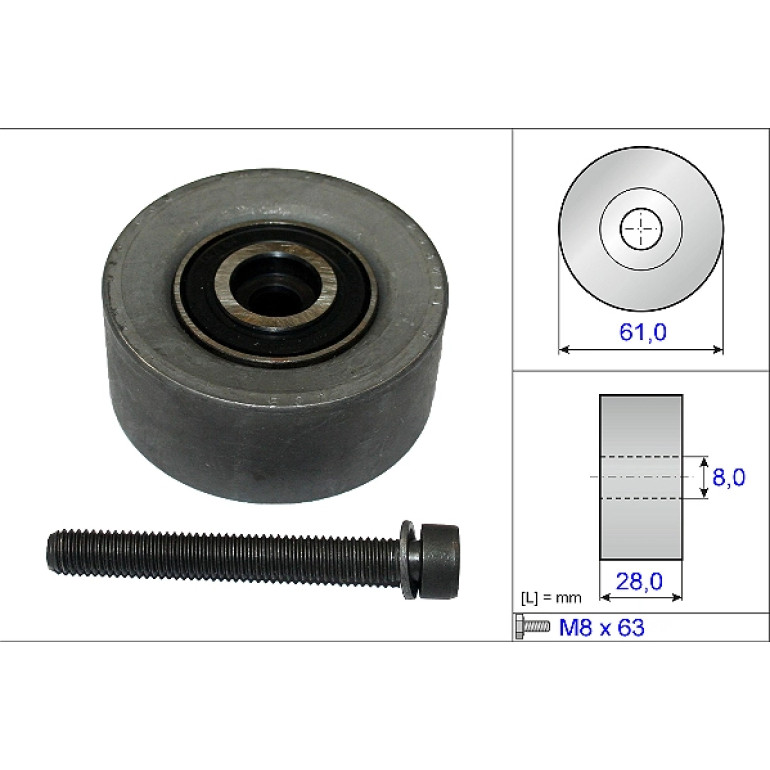 Umlenk-/Führungsrolle, Zahnriemen 532 0472 10 Umlenk-/Führungsrolle, Zahnriemen 532 0472 10